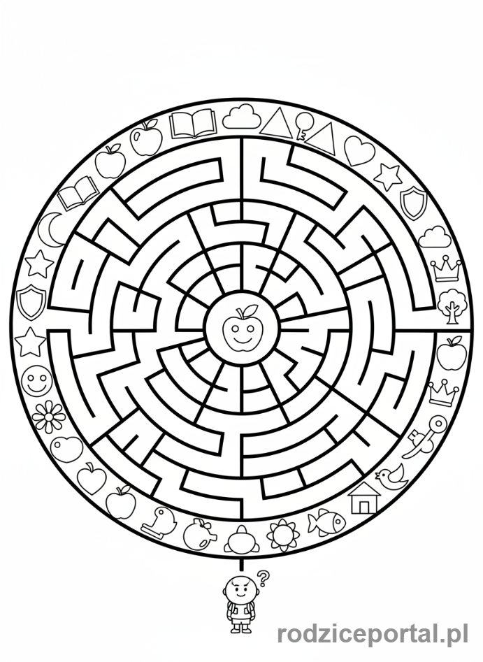 Kolorowanka Trening Pamięci - Labirynt pamięci