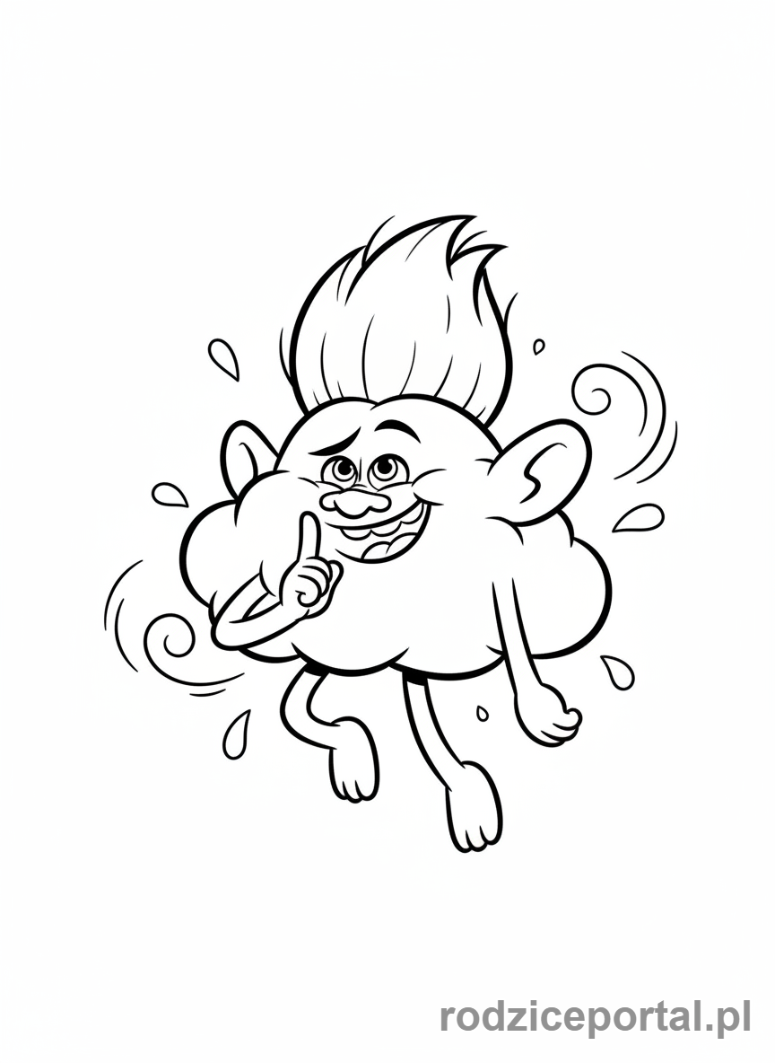 Kolorowanka Trolle - Cloud-Guy-psikus