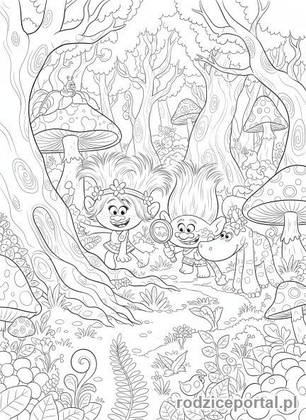 Kolorowanka Trolle - Trolle-przygoda