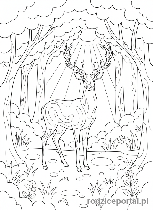 Kolorowanka Uspokajające - Szlachetny jeleń