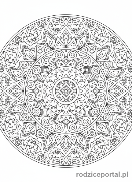 Kolorowanka Uspokajające - Zawiła mandala