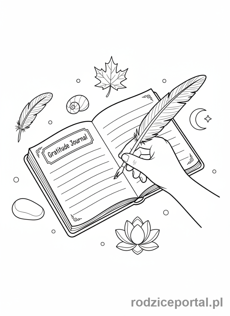 Kolorowanka Uważność - Dziennik wdzięczności