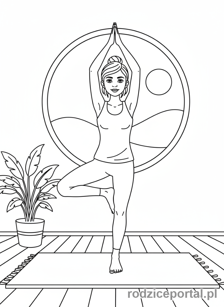 Kolorowanka Uważność - Joga uważności