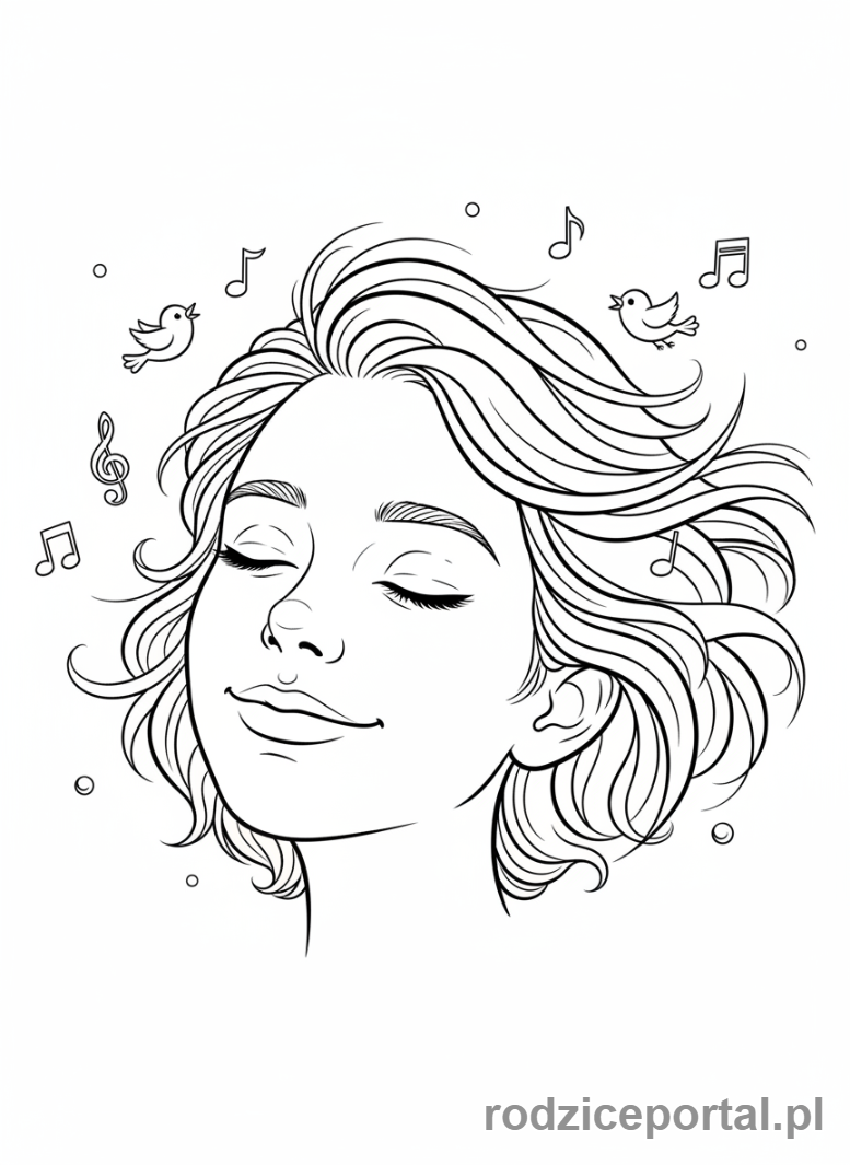 Kolorowanka Uważność - Słuchanie natury