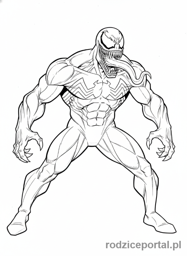 Kolorowanka Venom - Venom w klasycznej pozie