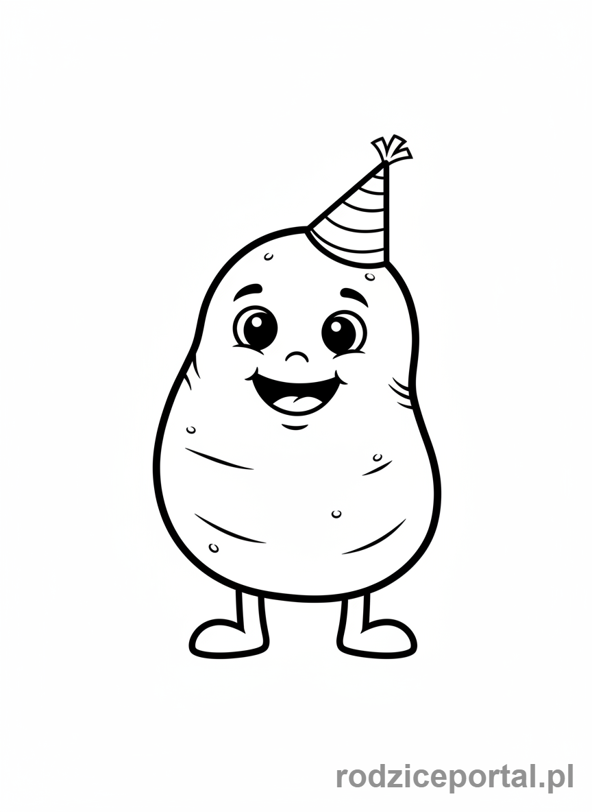 Kolorowanka Warzywa - Wesoły ziemniak