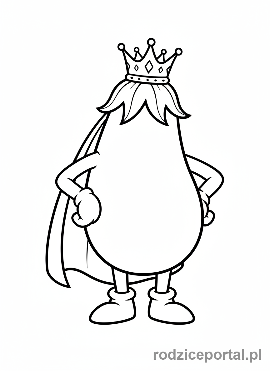 Kolorowanka Warzywa Zdrowe - Baklazan-krolewski