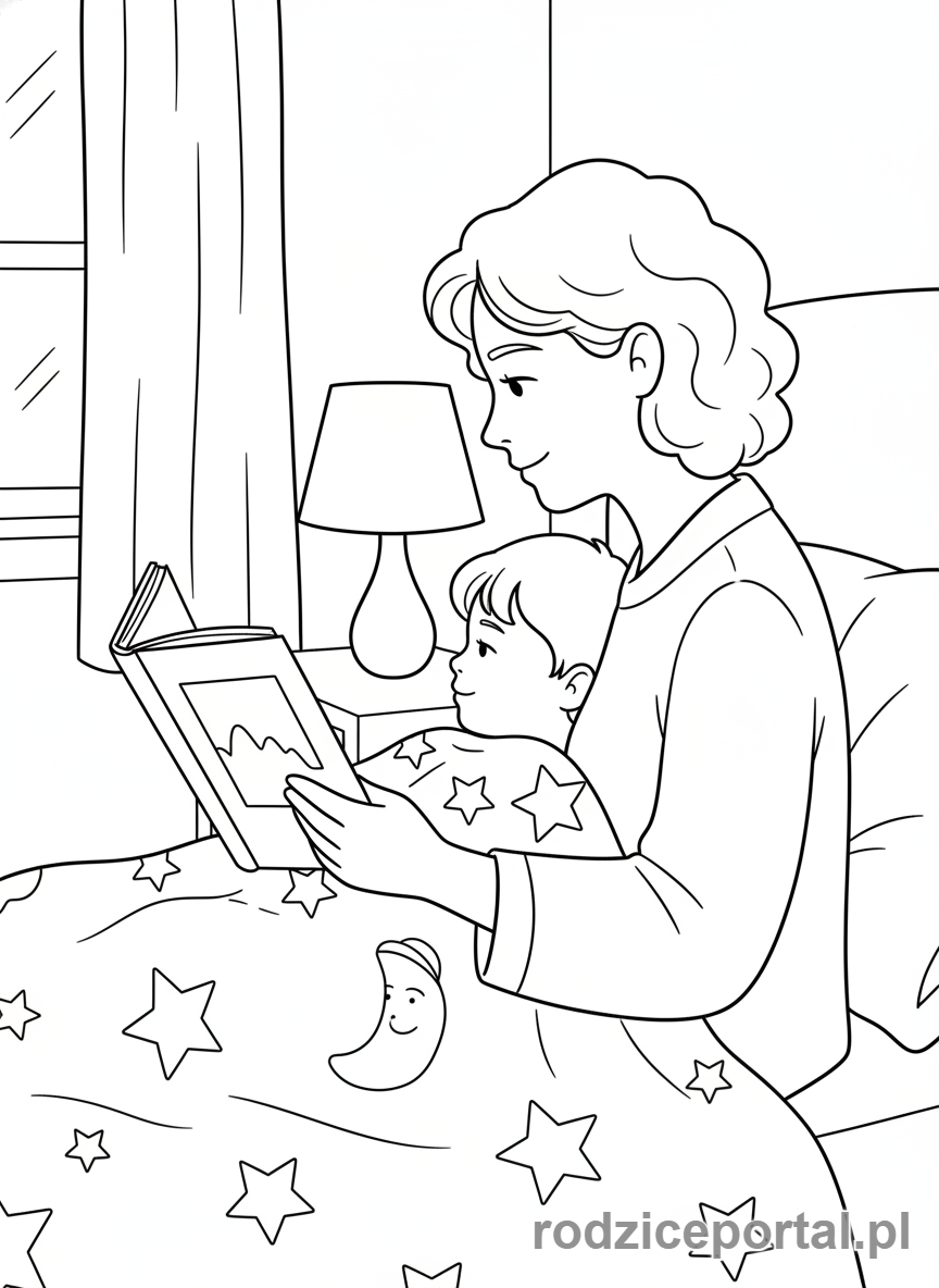 Kolorowanka Wieczorne Rytuały - Bajka na dobranoc