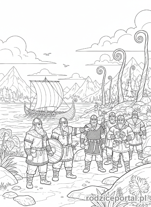 Kolorowanka Wikingowie - Wikingowie Odkrywcy