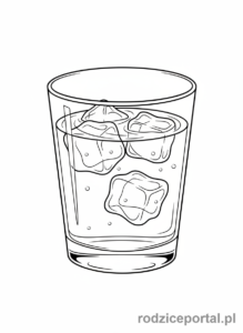 Kolorowanka Woda - Szklanka wody