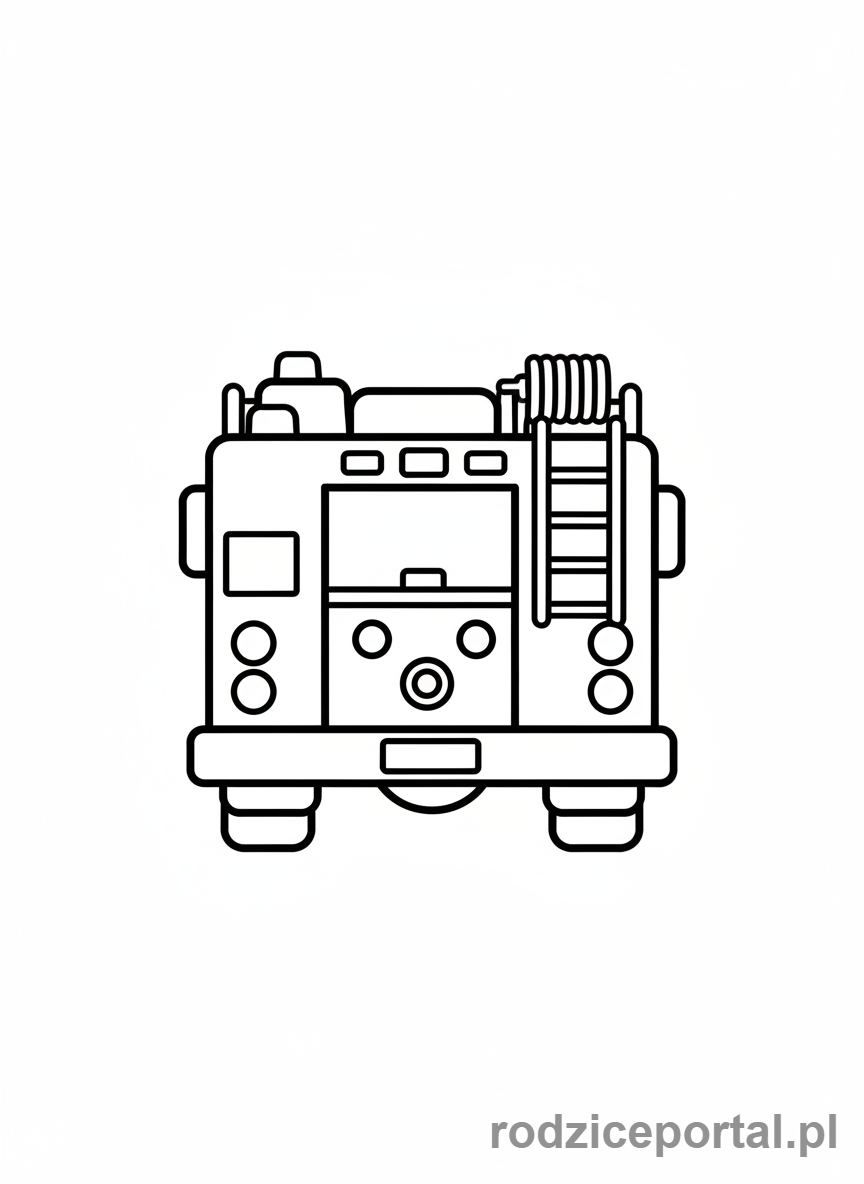 Kolorowanka Wóz Strażacki - Woz Strazacki Z Tylu