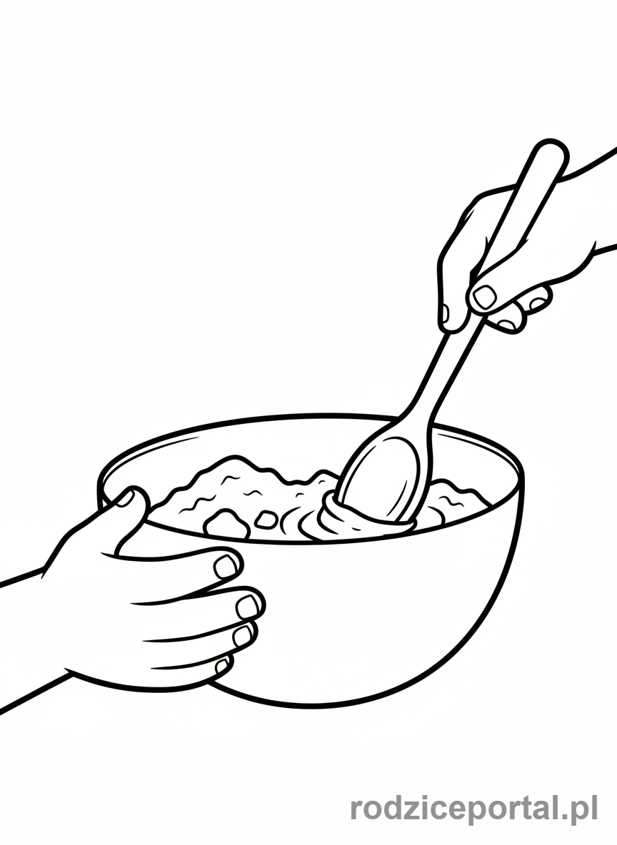 Kolorowanka Współpraca Zadania - Wspólne gotowanie