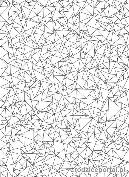 Kolorowanka Wzory Geometryczne - Abstrakcja trójkątna