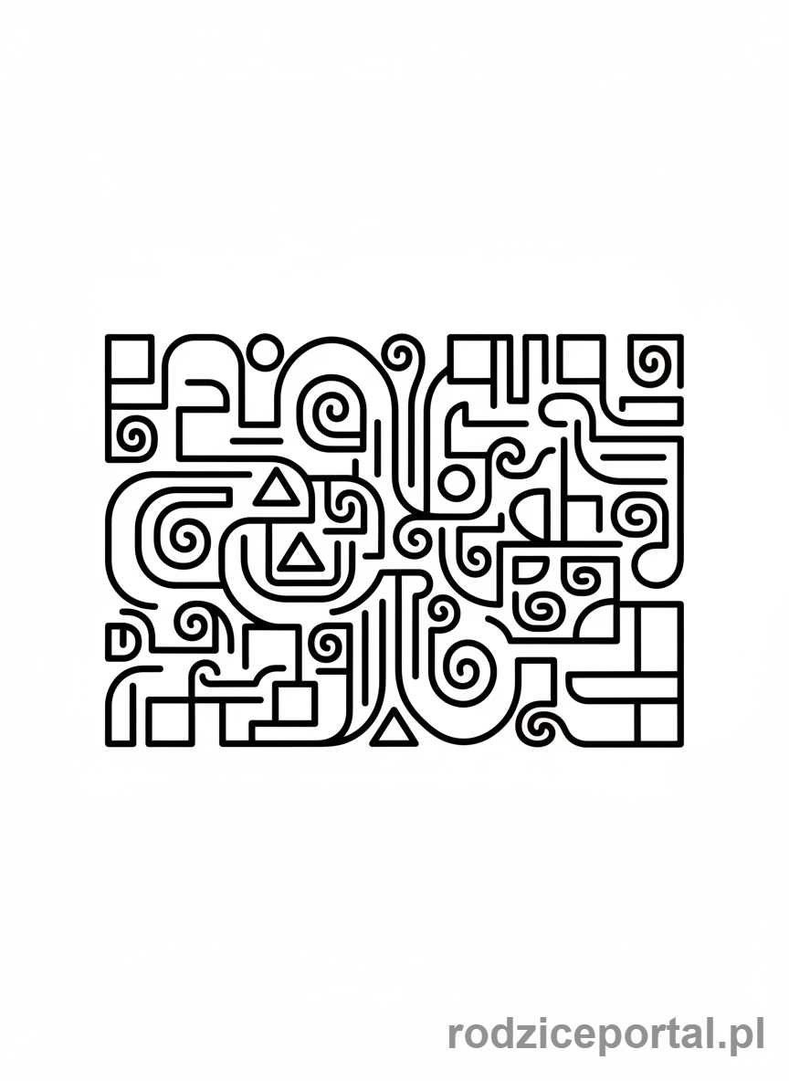 Kolorowanka Wzory Geometryczne - Falujące linie