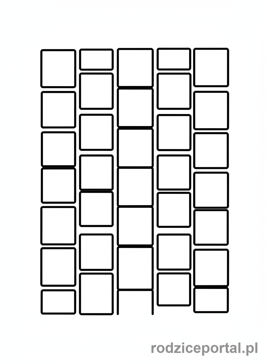 Kolorowanka Wzory Geometryczne - Siatka kwadratów