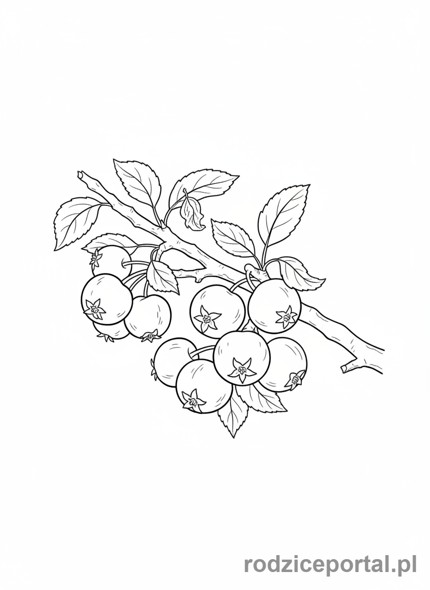 Kolorowanka Wzrost Roślin - Małe owoce pojawiające się na roślinie