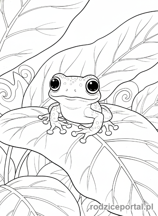 Kolorowanka Żaba - Mała żabka