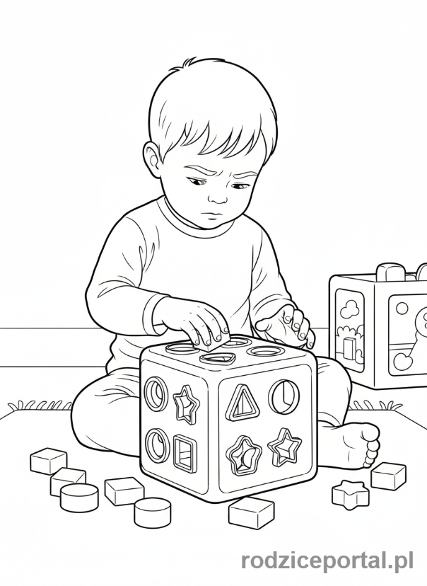 Kolorowanka Zabawy Edukacyjne - Sortowanie kształtów