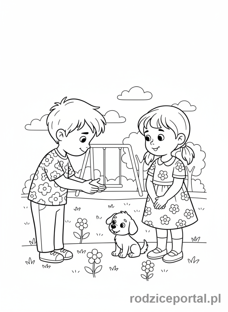 Kolorowanka Zachowanie W Szkole - Przepraszanie za psotę