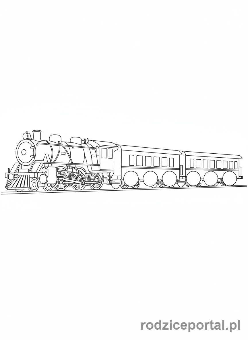 Kolorowanka Zadania Dla Bystrzaków - Narysuj brakujące koła pociąg
