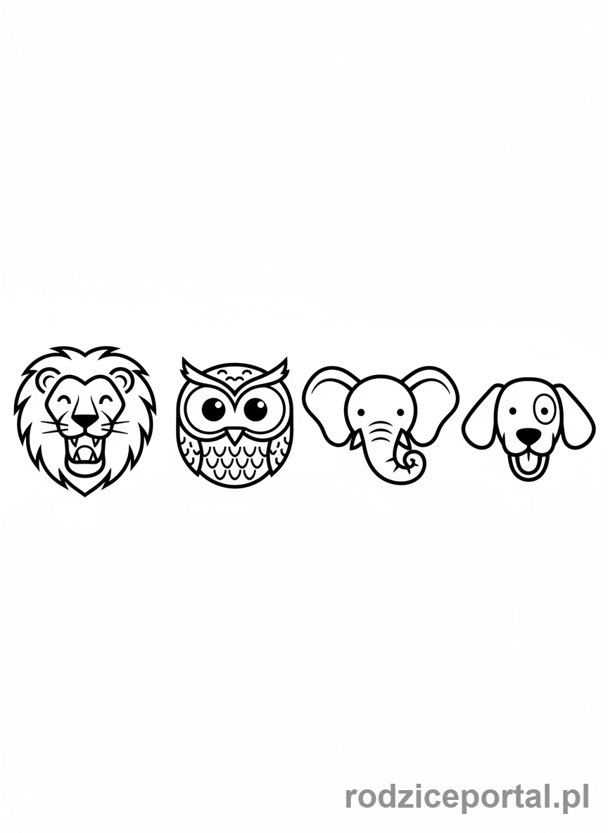 Kolorowanka Zadania Dla Bystrzaków - Szyfr z obrazków zwierzęta