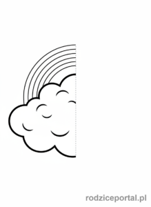 Kolorowanka Zadania Dla Dzieci - Dokończ rysunek chmura