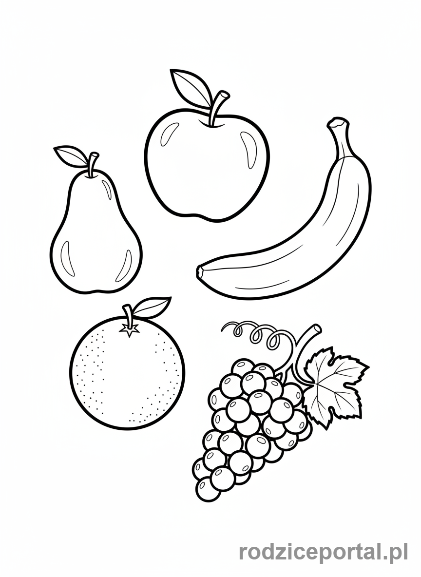 Kolorowanka Zadania Dla Dzieci - Policz owoce zadanie