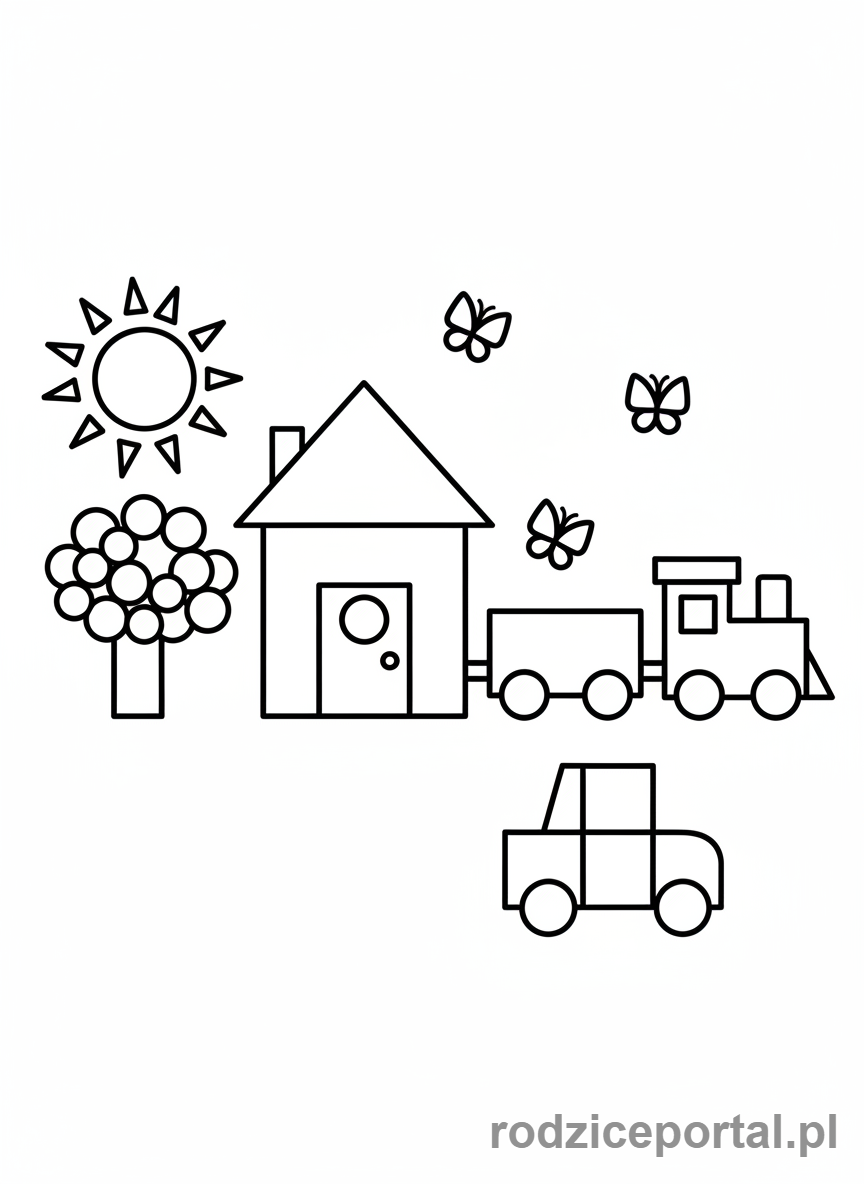 Kolorowanka Zadania Dla Dzieci - Rozpoznaj kształty figury