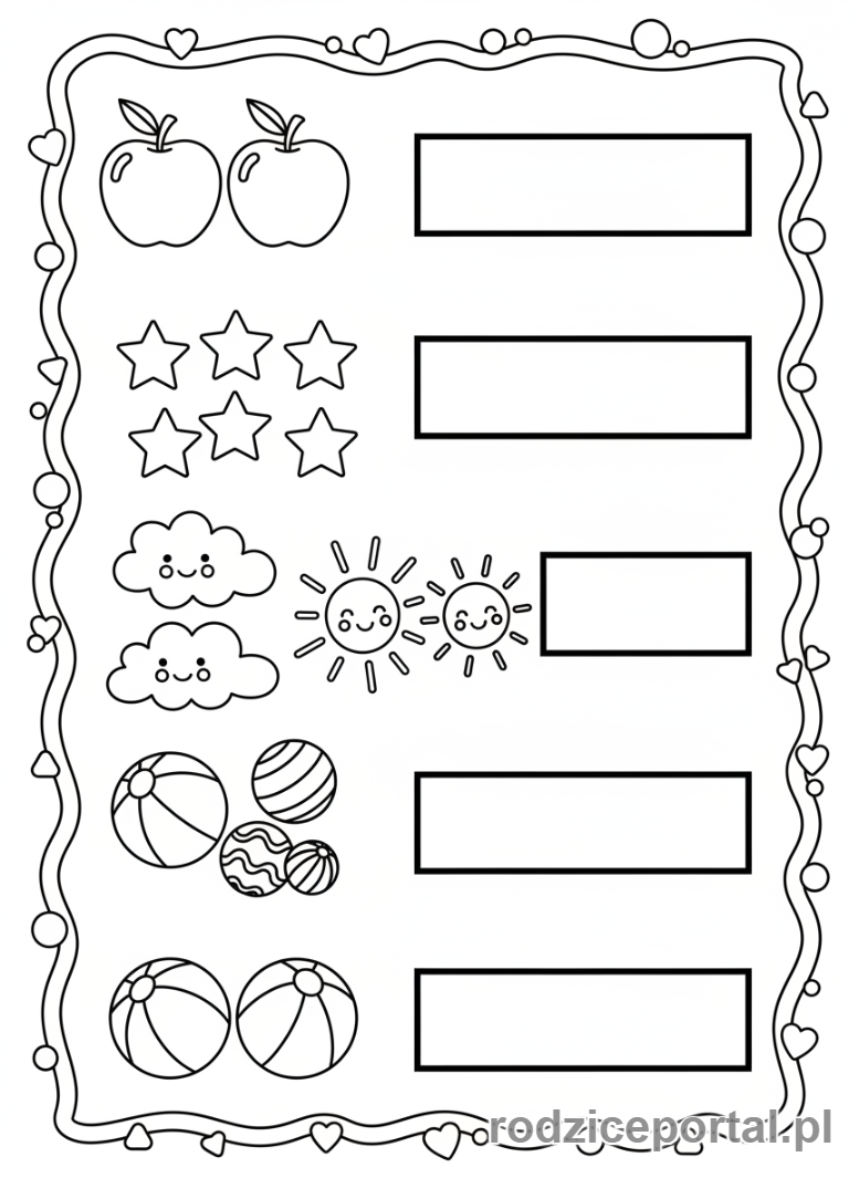 Kolorowanka Zadania Logiczne Pdf - Liczenie i dopasowanie