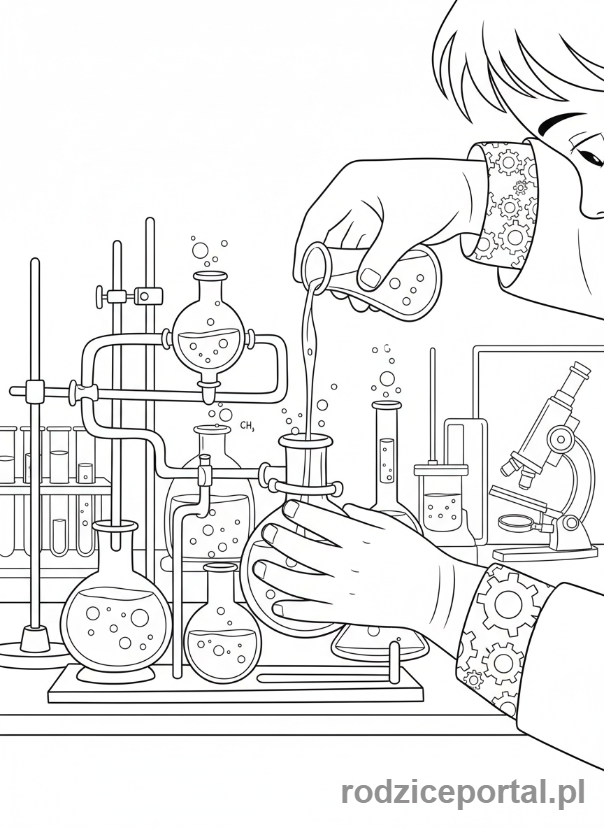 Kolorowanka Zadania Logiczne Pdf - Naukowiec eksperyment