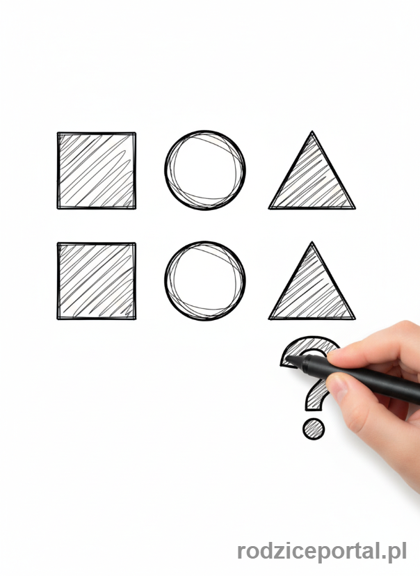 Kolorowanka Zadania Logiczne - Uzupełnianie brakującego wzoru