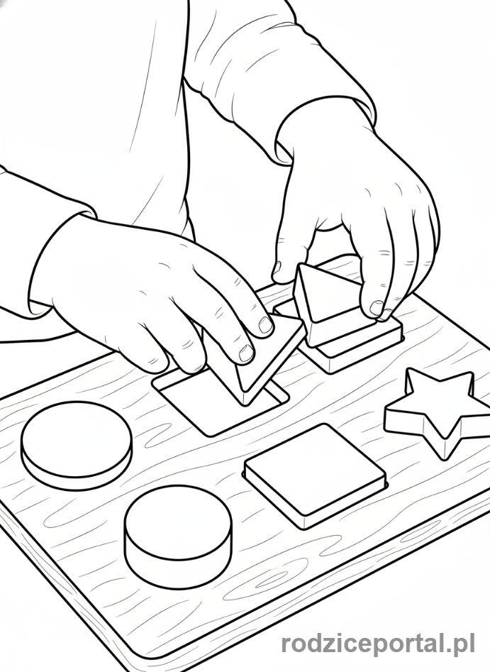 Kolorowanka Zadania Przestrzenne - Dopasowanie kształtów