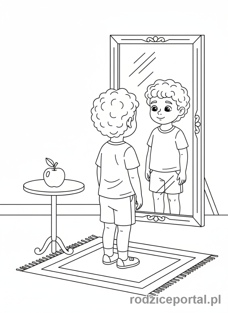 Kolorowanka Zadania Przestrzenne - Odbicie lustrzane