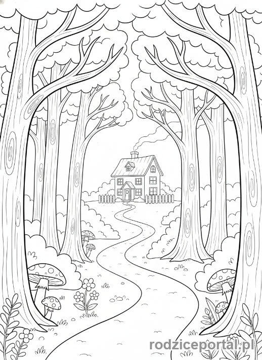 Kolorowanka Zadania Przestrzenne - Wędrowanie ścieżką