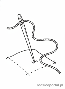 Kolorowanka Zagadki - Igła z nitką