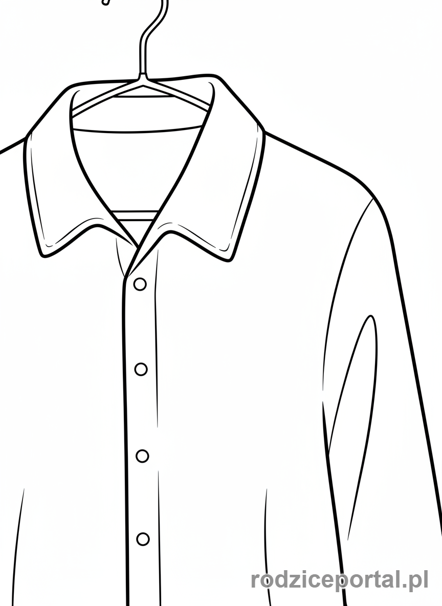 Kolorowanka Zagadki - Koszula na wieszaku