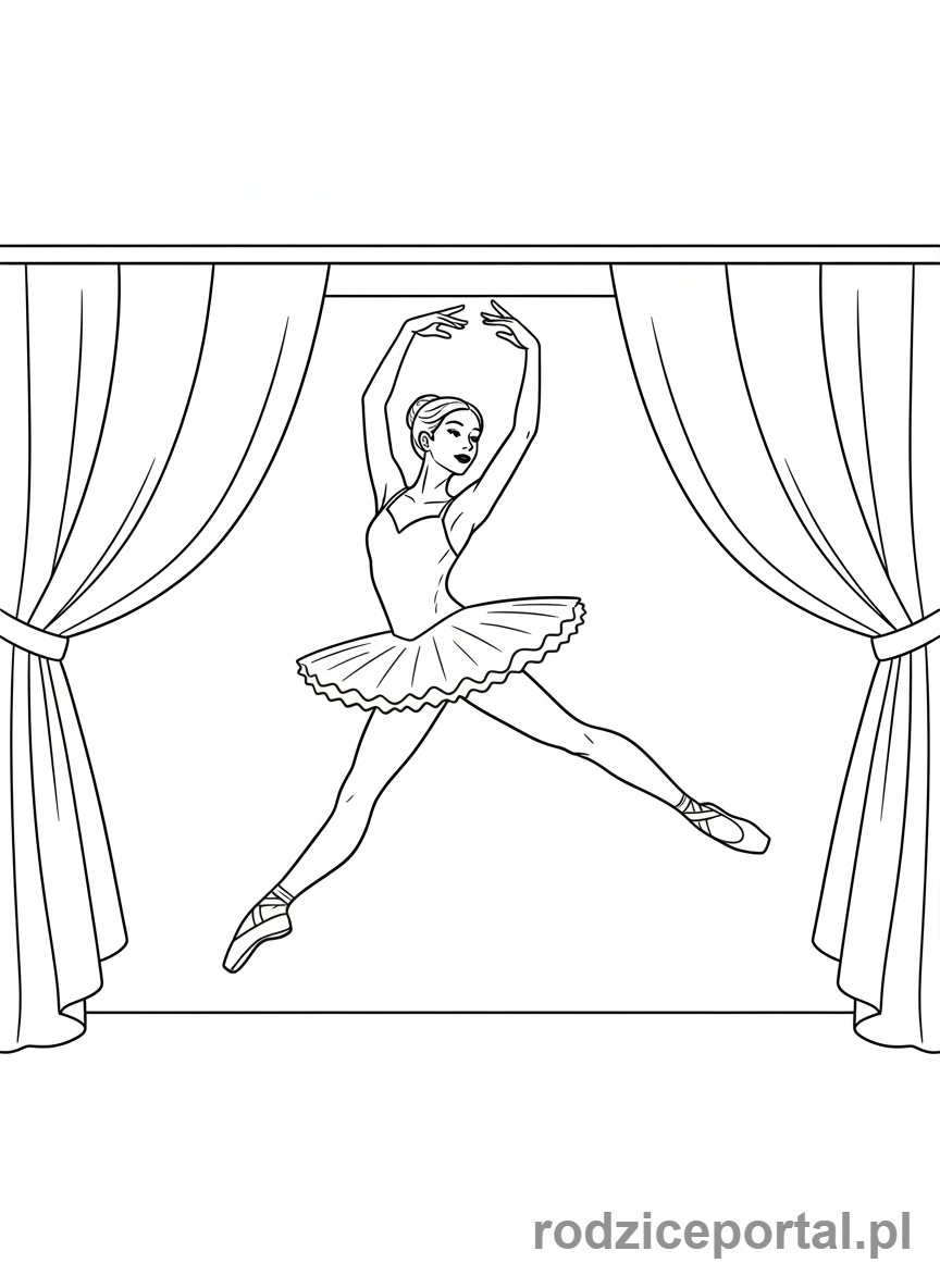 Kolorowanka Zainteresowania - Baletnica w ruchu