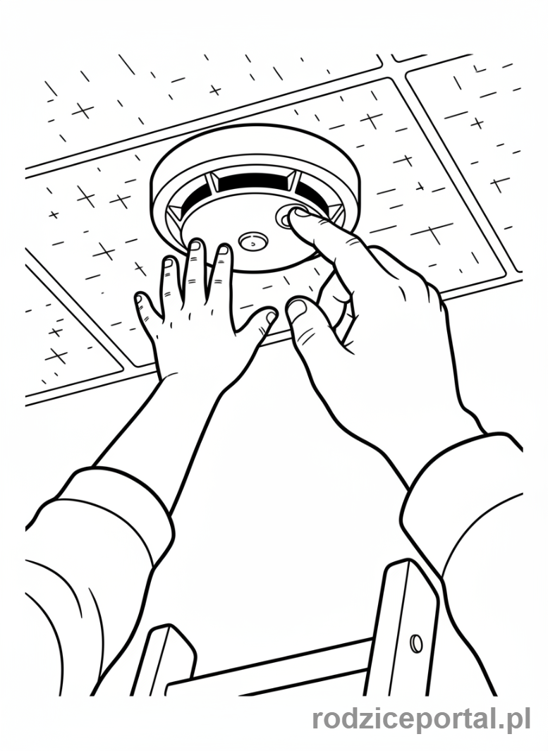 Kolorowanka Zasady Bezpieczeństwa - Bezpieczeństwo pożarowe