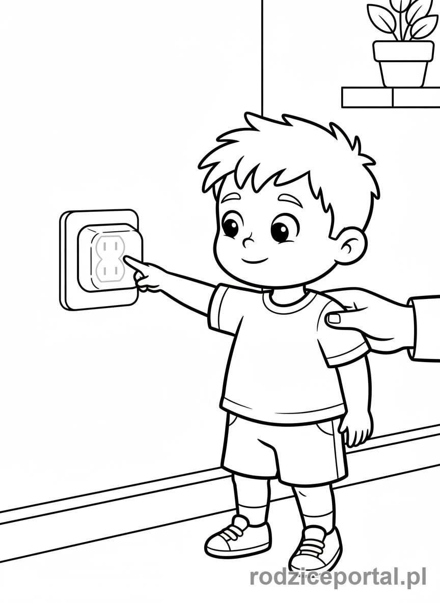 Kolorowanka Zasady Bezpieczeństwa - Bezpieczna elektronika