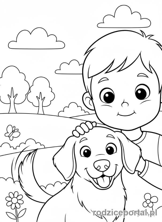 Kolorowanka Zasady - Bycie milym dla zwierzat