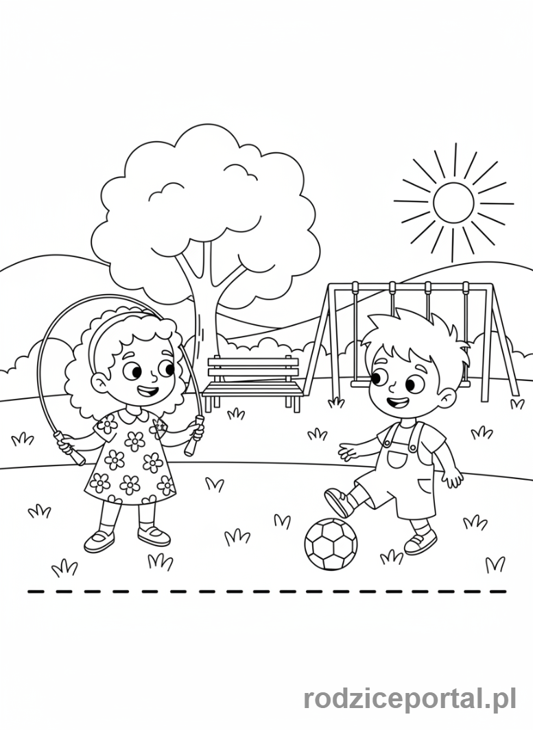 Kolorowanka Zasady Społeczne - Dzieci szanujące przestrzeń osobistą