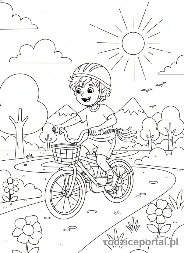 Kolorowanka Zdrowie Psychiczne Dzieci - Aktywna Jazda