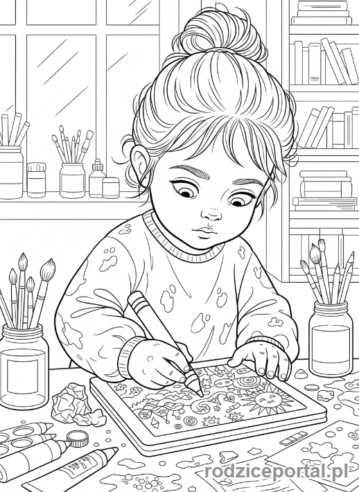 Kolorowanka Zdrowie Psychiczne Dzieci - Ekspresja Sztuki