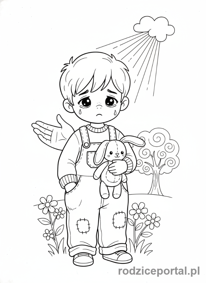 Kolorowanka Zdrowie Psychiczne Dzieci - Smutek i Nadzieja