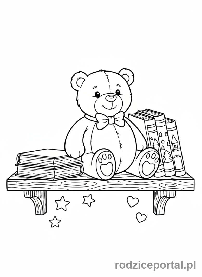 Kolorowanka Zerówka - Miś pluszowy