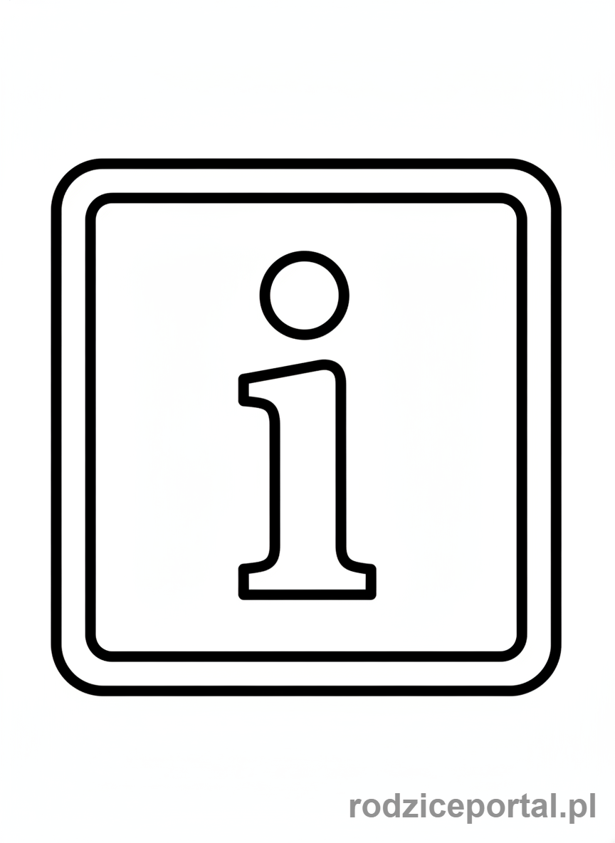 Kolorowanka Znaki Informacyjne - Znak informacja