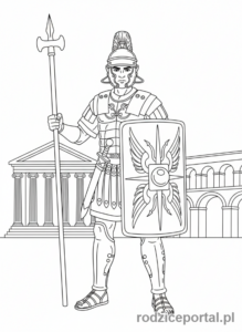 Kolorowanka Żołnierze - Rzymski legionista